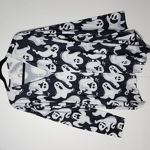 Ghost Print Women's Cardigan Black/White ghosts. New No Tags
